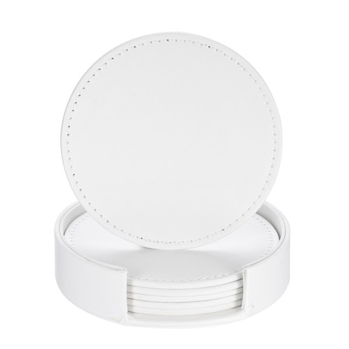 Set leather drink coaster - 1,