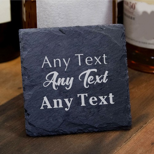 Personalised slate coasters - personalised,