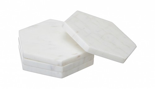 Marble coasters set hot - set, of
