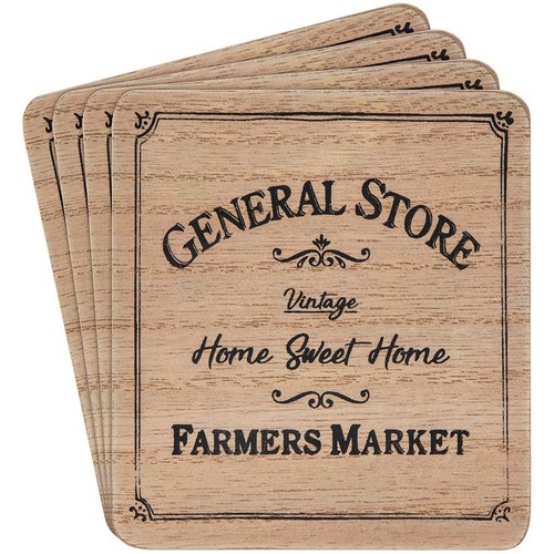 Set square coasters mats - of, 4