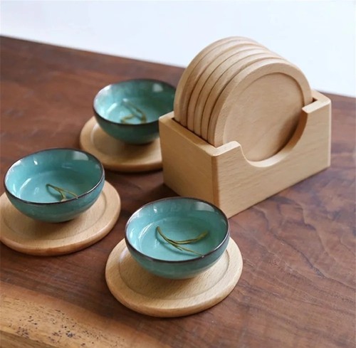 Wooden coasters pcs holder - 6,