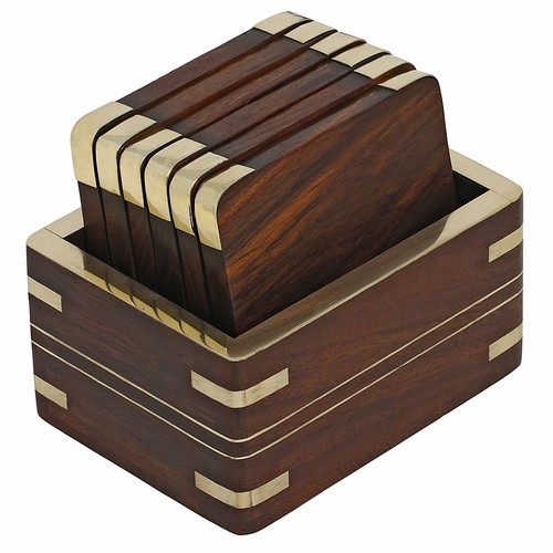 Wooden drink coasters - coasters, set