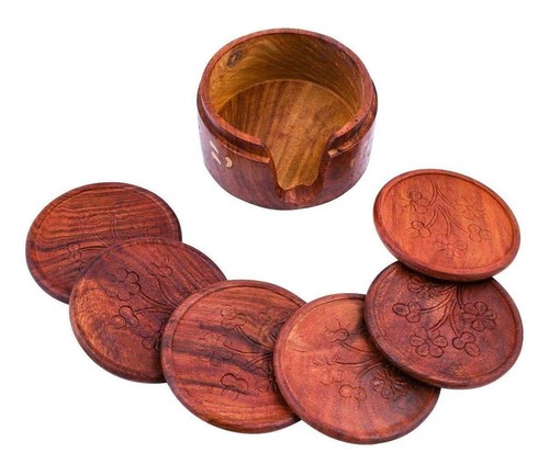 Natural wooden bamboo - natural, coaster