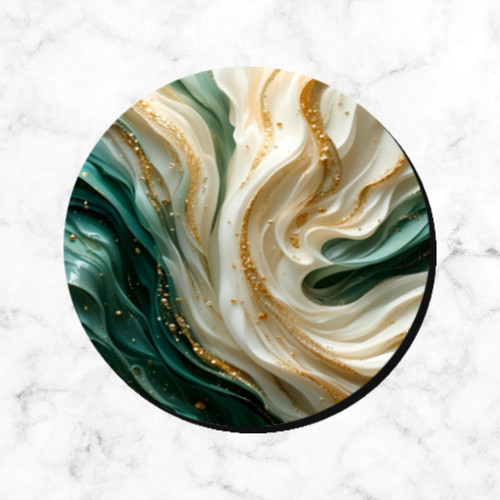 Coasters marble green cream - coasters,