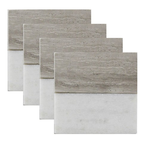 Marble coasters square two - coasters,