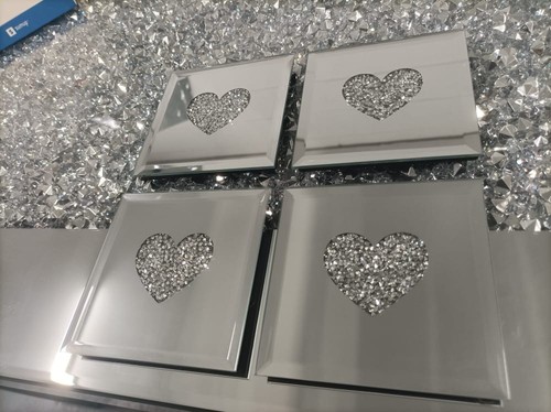 Sparkle mirrored coasters - , 4