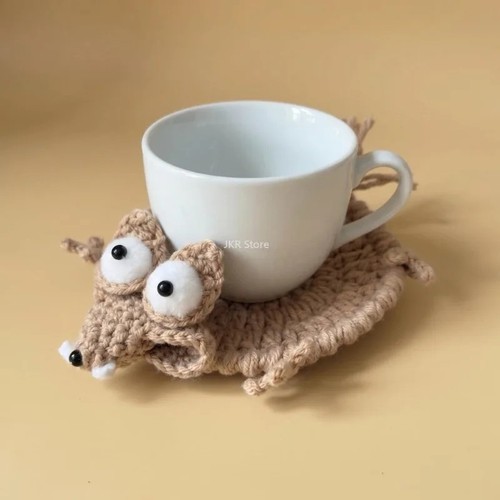 Crochet animal cup coaster - crochet,