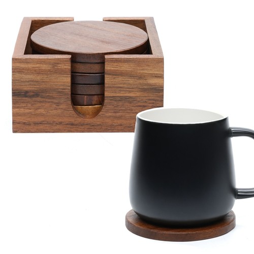 Wooden coasters acacia - wooden,