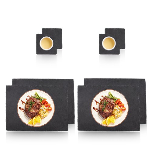 Tts natural slate placemats - natural,