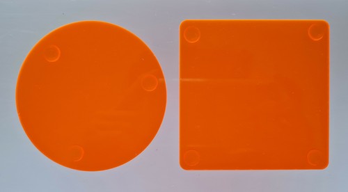 Round square acrylic - &,