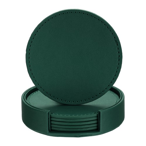 Set leather drink - 1, coaster