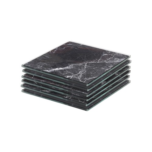 Square glass coasters 10cm - square,