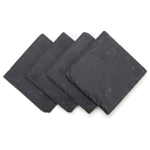 Coasters slate square 8pcs - coasters,