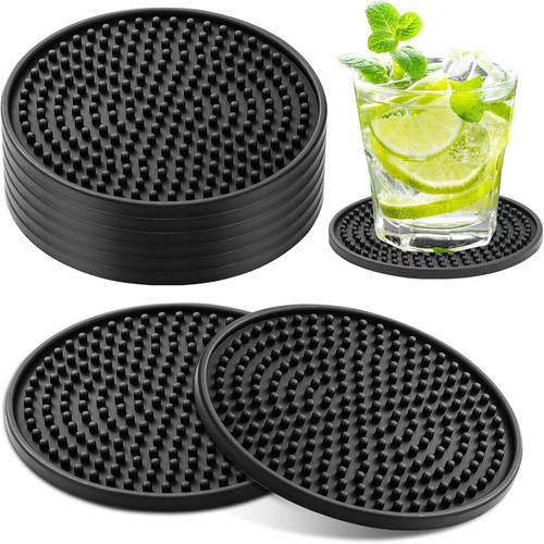 Black coasters raised - black, coasters,